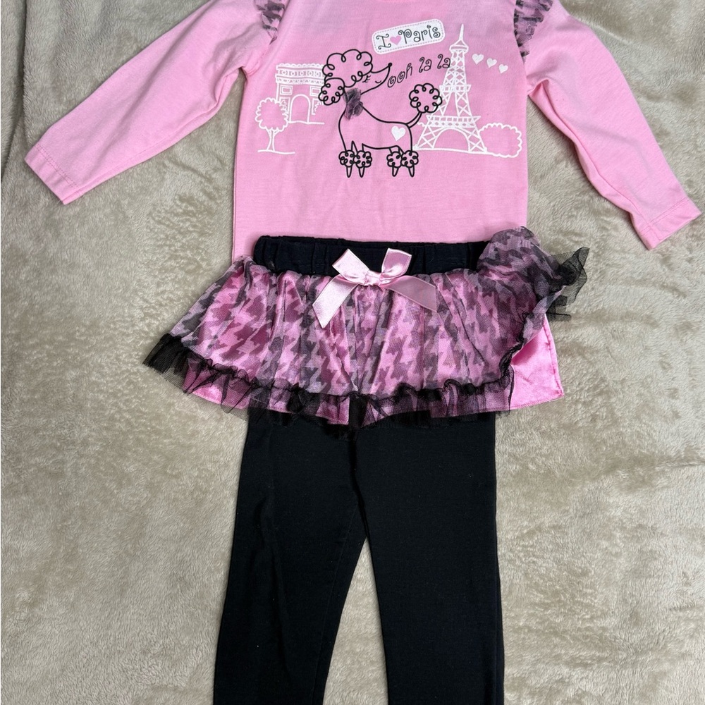 Pink and Black Parisian Kids Costume